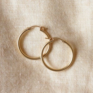 Gold Hoop Earrings - 14k Gold Filled Hoops - Perfect for Everyday Wear - Gold Hoops - Minimalist Earrings- Gold Filled - Gift for Her