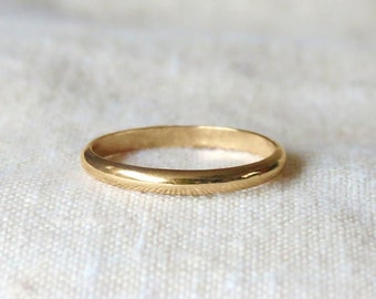 Thin 14k Gold Filled Band Ring - Sterling Silver Stackable Ring