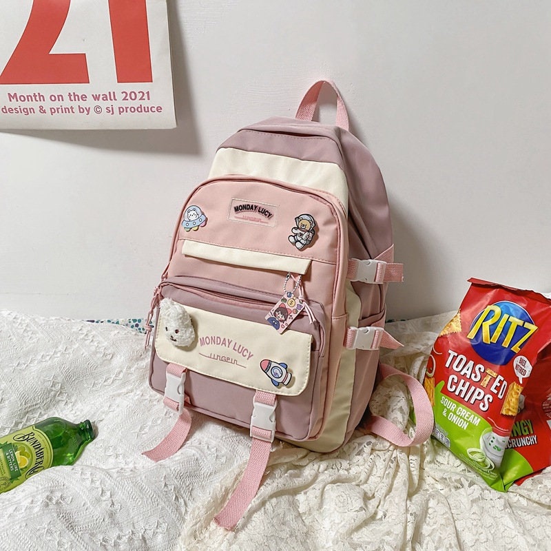 Kawaii Cute Nylon Backpack Kawaii Cute Ita Bags Cute School | Etsy