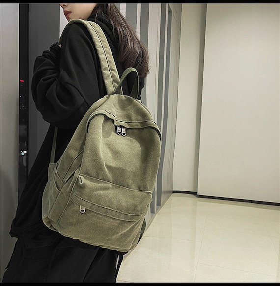 Washed canvas backpack Clearance