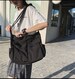 Large Capacity Multiple Pockets Canvas Shoulder Bag, Canvas Cotton Shoulder Tote Bag, Women Vintage Shopping Bags, Gift For Her 
