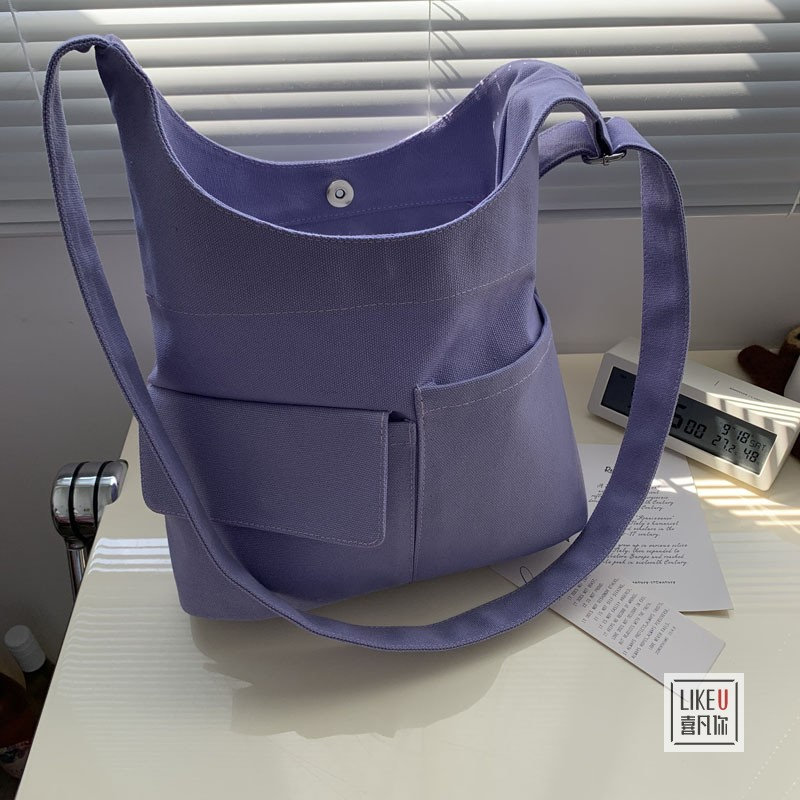 Japanese Original Multi-pocket Tote Canvas Bag Simple and - Etsy