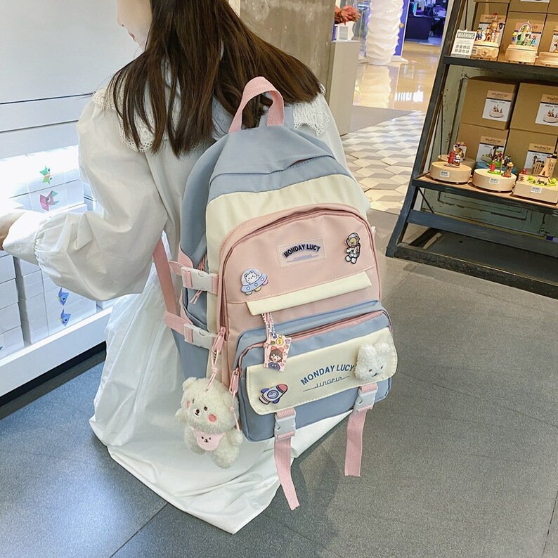 Kawaii Cute Nylon Backpack Kawaii Cute Ita Bags Cute School Etsy