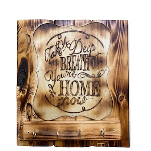 Personalized Wood Wall Mount Key Holder for Couple Mr. Mrs. Wedding Gift Customize Key Hook for Wall Hanger for Housewarming Gifts
