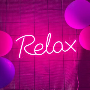 Relax Neon Signs,Neon Light Sign,Custom Neon Sign,Personalize Neon Sign,Home Wall Decor,Bar Led Neon,Music Room Neon Led,Birthday Gift