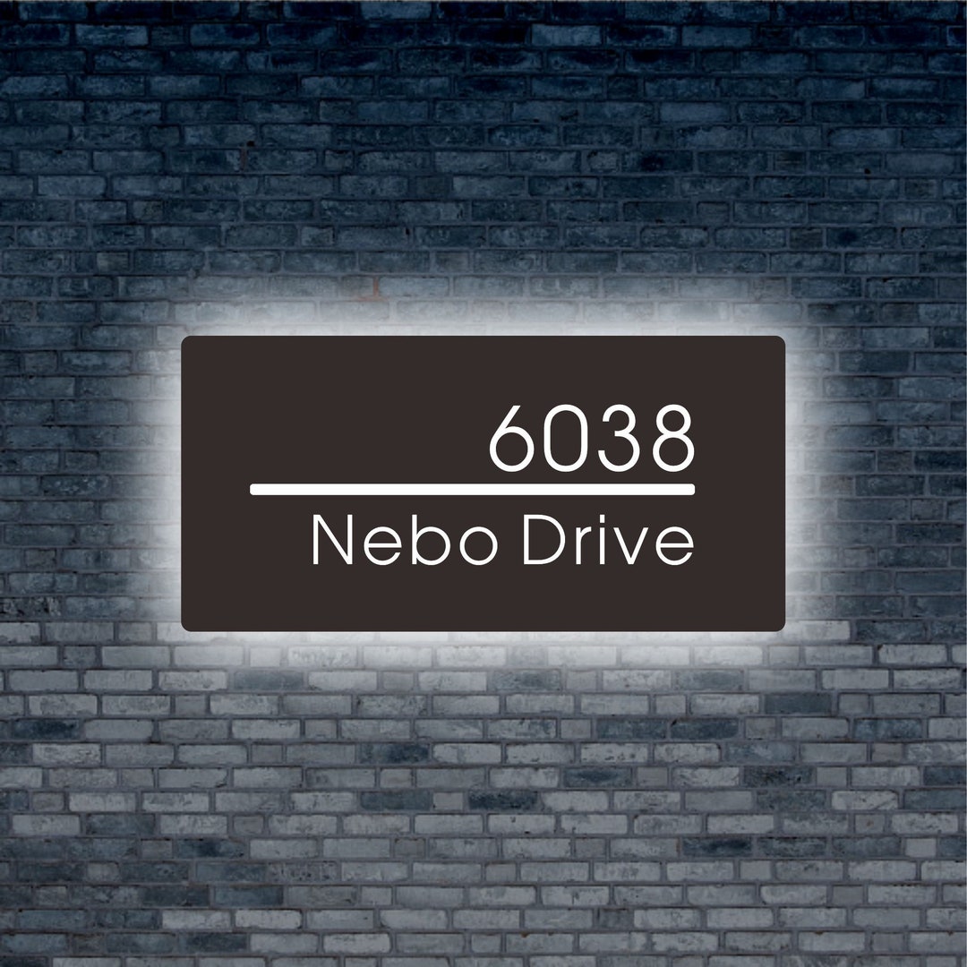 LED House Number Sign,address Display Lightbox,modern Home Decoration ,illuminated Address Sign