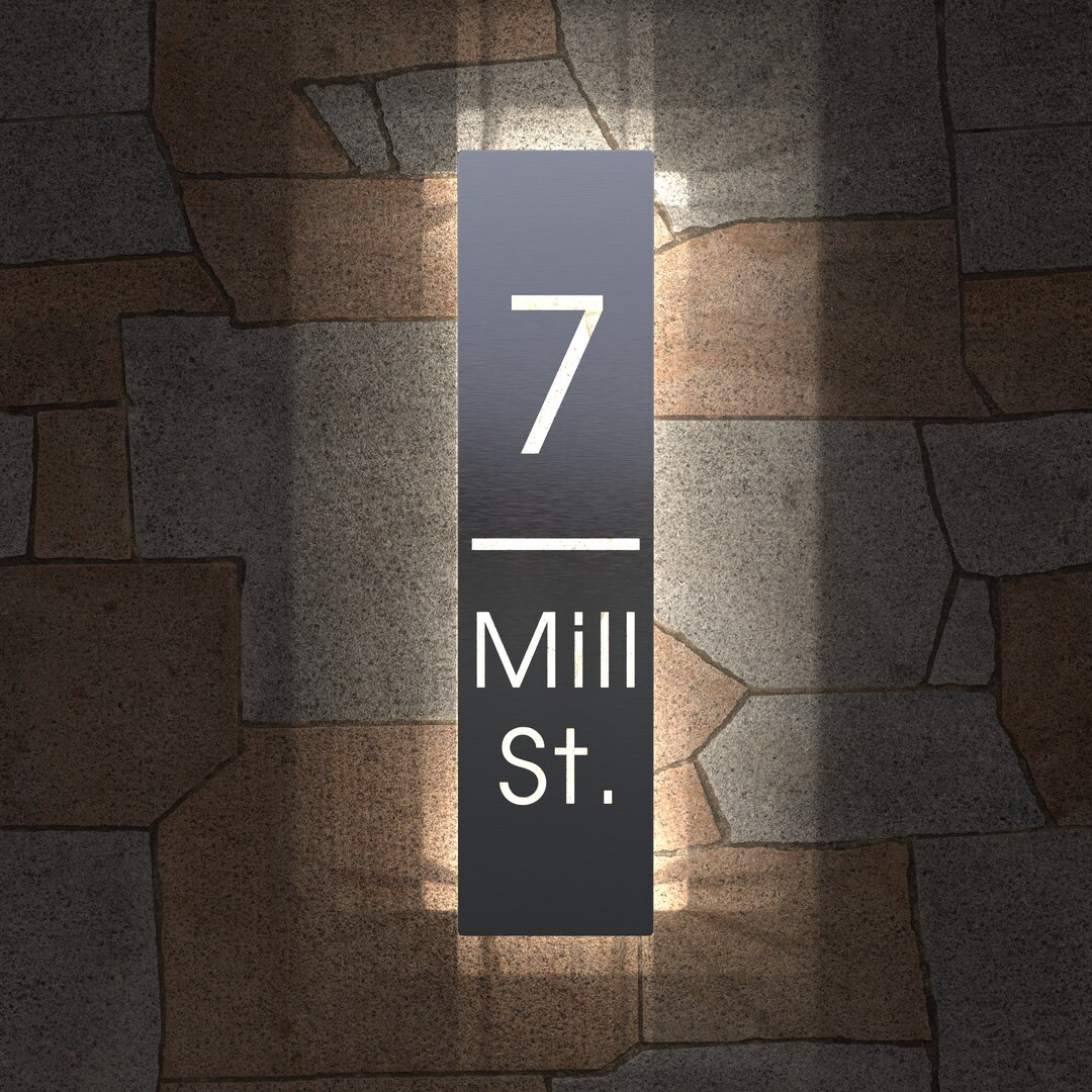 Metal Address Number Sign,led Family Address Lightbox,house Address Signage,modern House Number