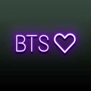 Bts Neon Light Sign, Led Neon Sign for Kpop,Army,Led Hanging, Wall Decor, light Neon, Custom Color Neon Signs, BTS Gifts, BTS Birthday Gift,