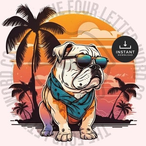 Bulldog Clipart | Bulldog Head PNG | Colorful English Bulldog PNG | Transparent Sublimation Design | Digital Download | BDP1