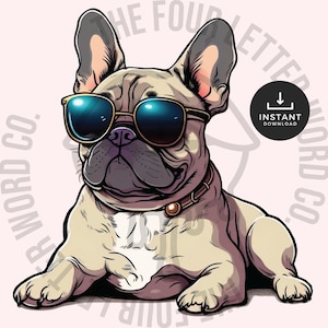 French Bulldog Clipart | French Bulldog Head PNG | Frenchie PNG | Transparent Sublimation Design | Digital Download | FBP1