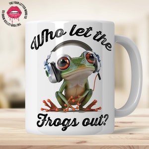 Cute Frog Mug Wrap | Funny Frog PNG | Frog Mug PNG | Frog Sublimation | Frog Lover Gifts | 11oz & 15oz Mug Sublimation | FM01