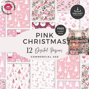 Printable Digital Paper | Christmas Background | Seamless Patterns | Christmas Digital Paper | Christmas Patterns | Scrapbook Papers | DPC01