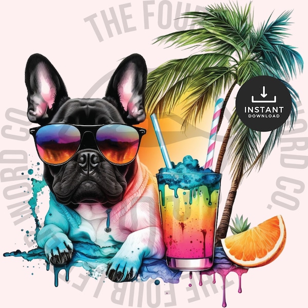 French Bulldog Clipart | French Bulldog Head PNG | Frenchie PNG | Transparent Sublimation Design | Digital Download | FBP1