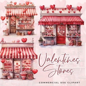 Valentines Candy Shop Clipart | Candyland Clipart | Valentines Candy Heart | Romantic Clipart | Junk Journal | Digital Paper Craft
