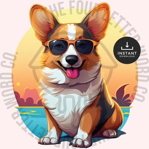 Corgi Clipart | Cute Welsh Corgi PNG | Corgi Dog PNG | Corgi Vector | Transparent Sublimation Design | Digital Download | CP1
