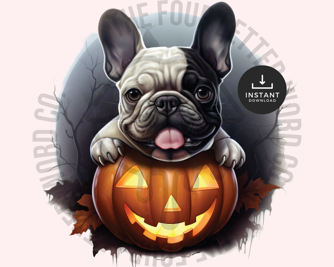 French Bulldog Halloween PNG | Halloween Dog PNG | Spooky Vibes Dog PNG ...