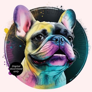 French Bulldog Clipart | French Bulldog Head PNG | Frenchie PNG | Transparent Sublimation Design | Digital Download | FBP1