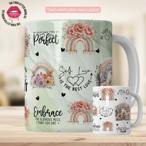 Motivational Mug Wrap | Daily Reminder Mug PNG | Mindfulness Mug PNG | Positive Affirmations Mug | 11 & 15oz Mug Sublimation Design | MM01