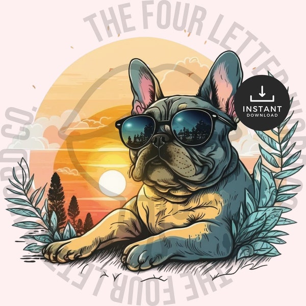 French Bulldog Clipart | French Bulldog Head PNG | Frenchie PNG | Transparent Sublimation Design | Digital Download | FBP1