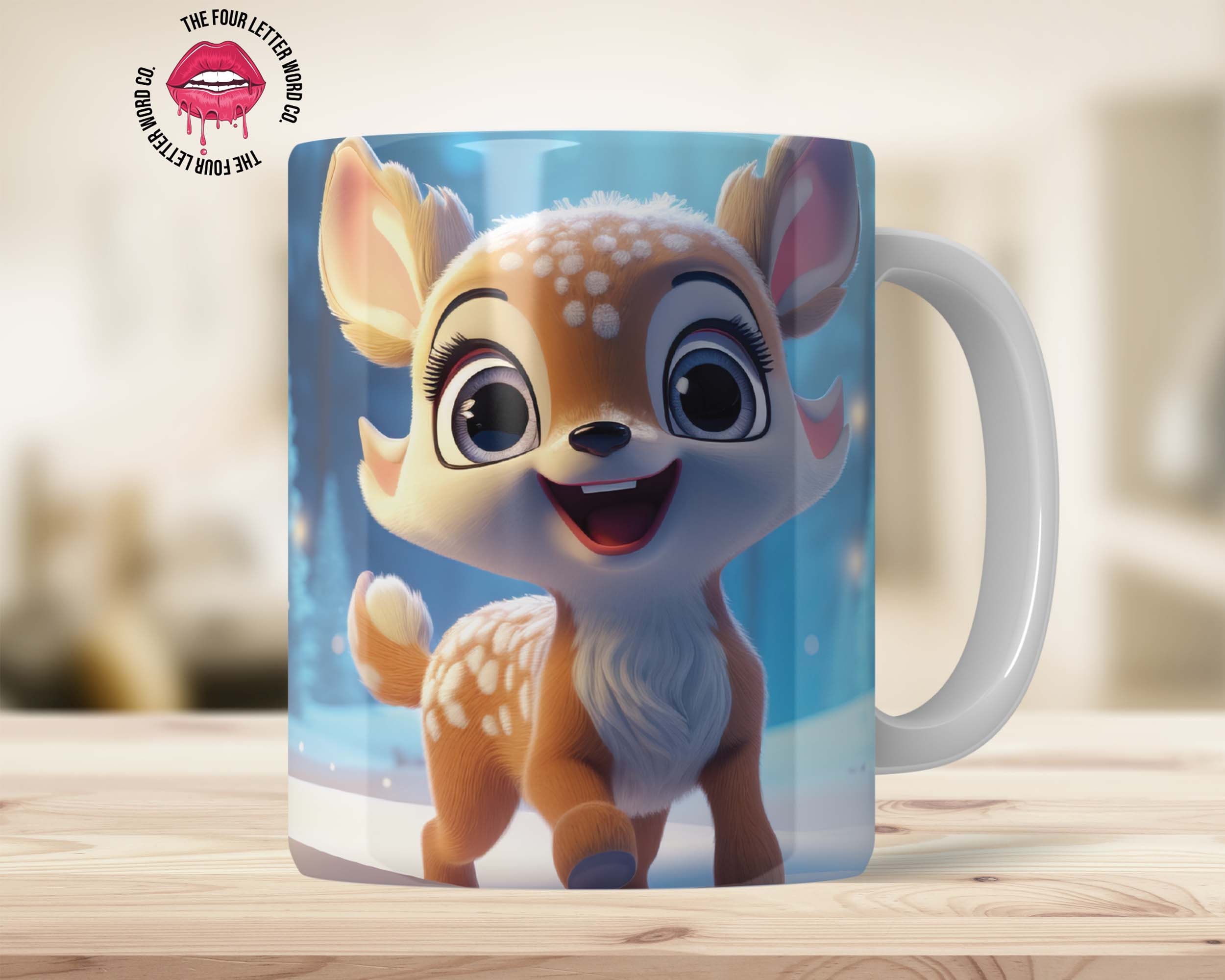 Reindeer Christmas Mug Wrap Sublimation, 11 oz (2720616)