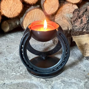 Rustic Horse Shoe Horseshoe Large Tea Light Holder Perfect Gift