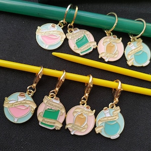 Magic potion stitch markers sets: choose your clasps, knitting & crochet stitch markers, luck/ love potion/truth potion, magic wizard school