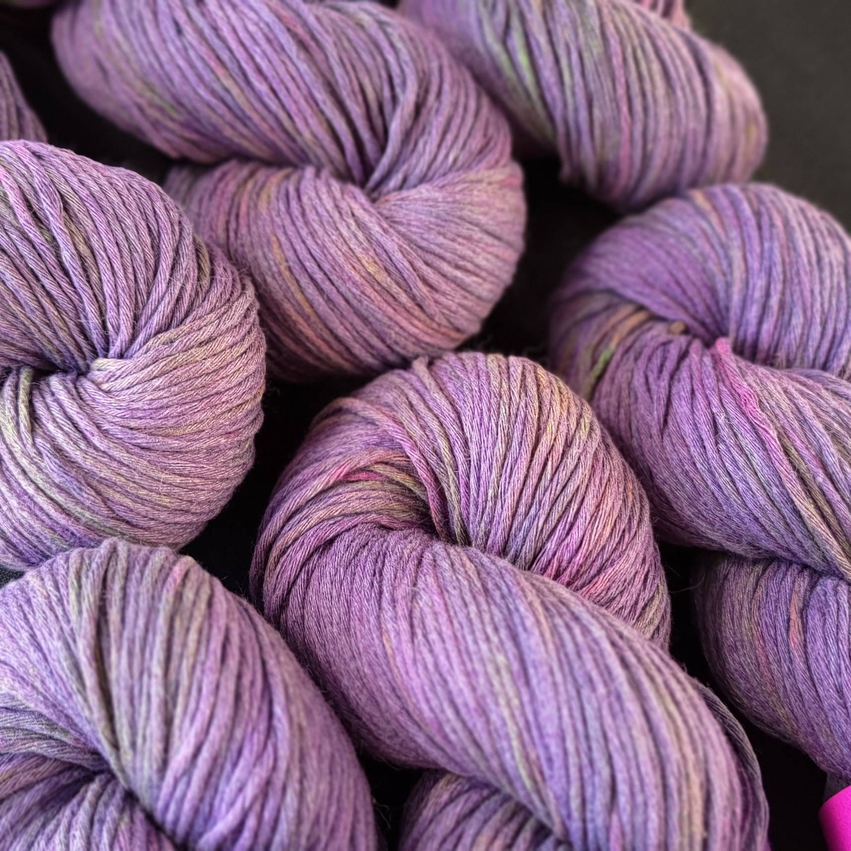 Hand dyed yarn ~ Sunset Delight No 8 ~ mercerized cotton yarn, vegan, –  Peacockyarn
