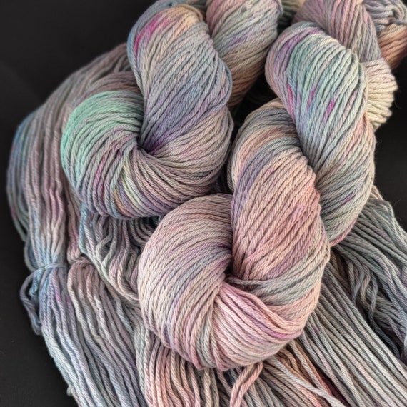Hand Dyed Cotton Yarn: 8ply lamia Scale 100g/ 165m 