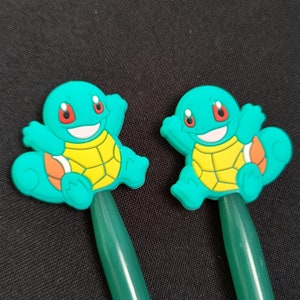 Knitting needle stoppers/ knitting needle keepers: water starter set of 2 needles stoppers silicone end water  monster toppers knitting caps