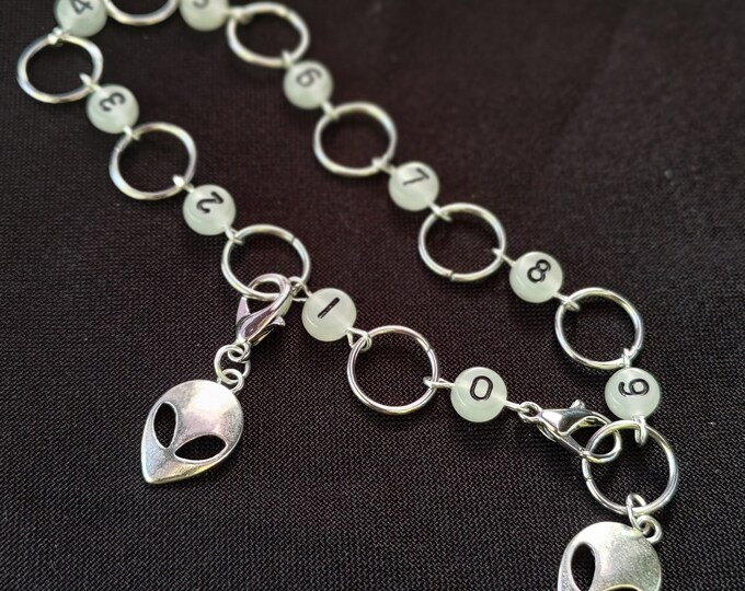 Y2K Alien Row Counter Set, Manual Chain Counter, Knitting Accessories ...