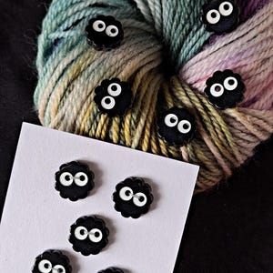 Leuke knopen met een diameter van 12 mm, sets van 5 knopen: knopen van koolspritehars om te naaien, breien, haken en knutselen