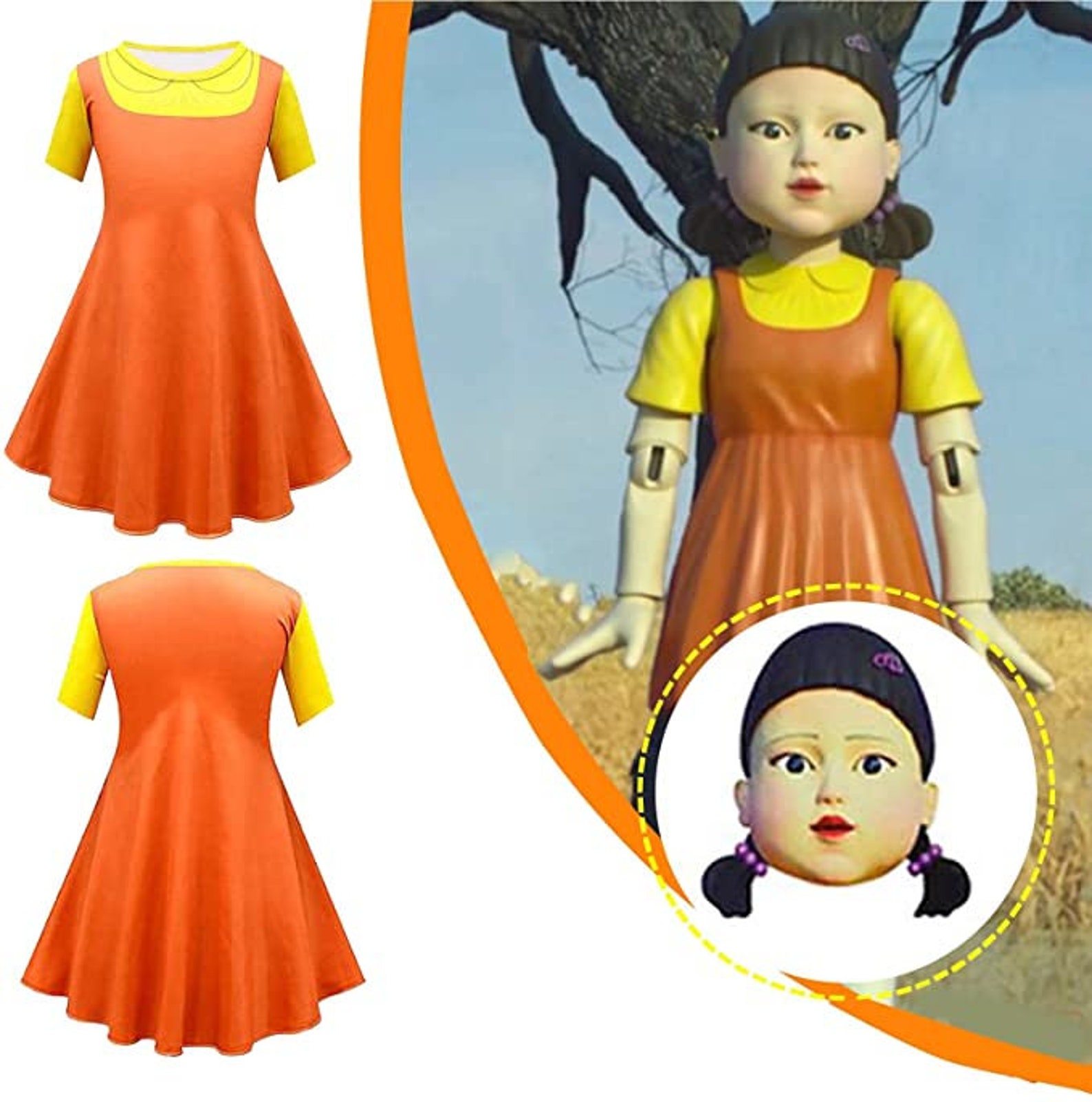 Squid Game Doll Costume
 Squid Game Doll Dresses Costume Squid Game Costume Womens