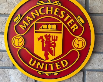 Manchester United 3D Wood Sports Sign