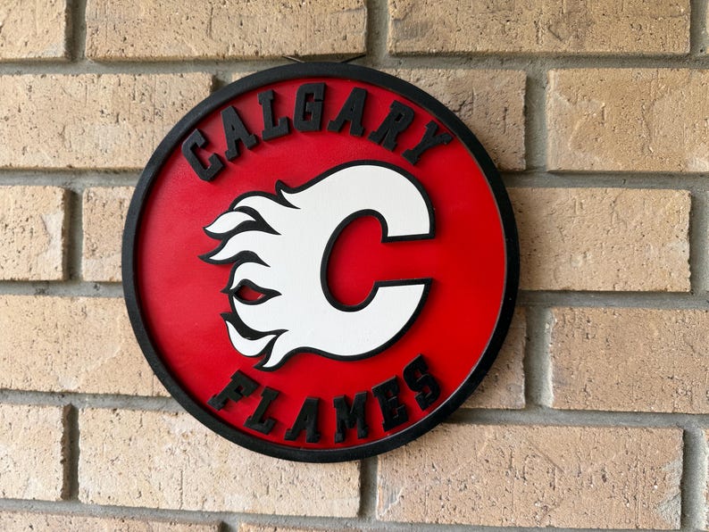 Calgary Flames 3d Wood Sports Sign - Etsy Canada