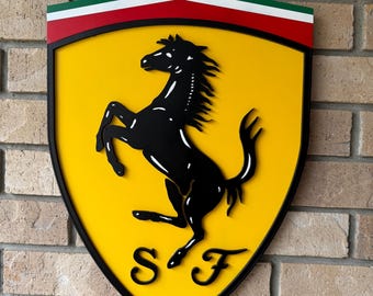 Ferrari 3D Wood Sign Decor