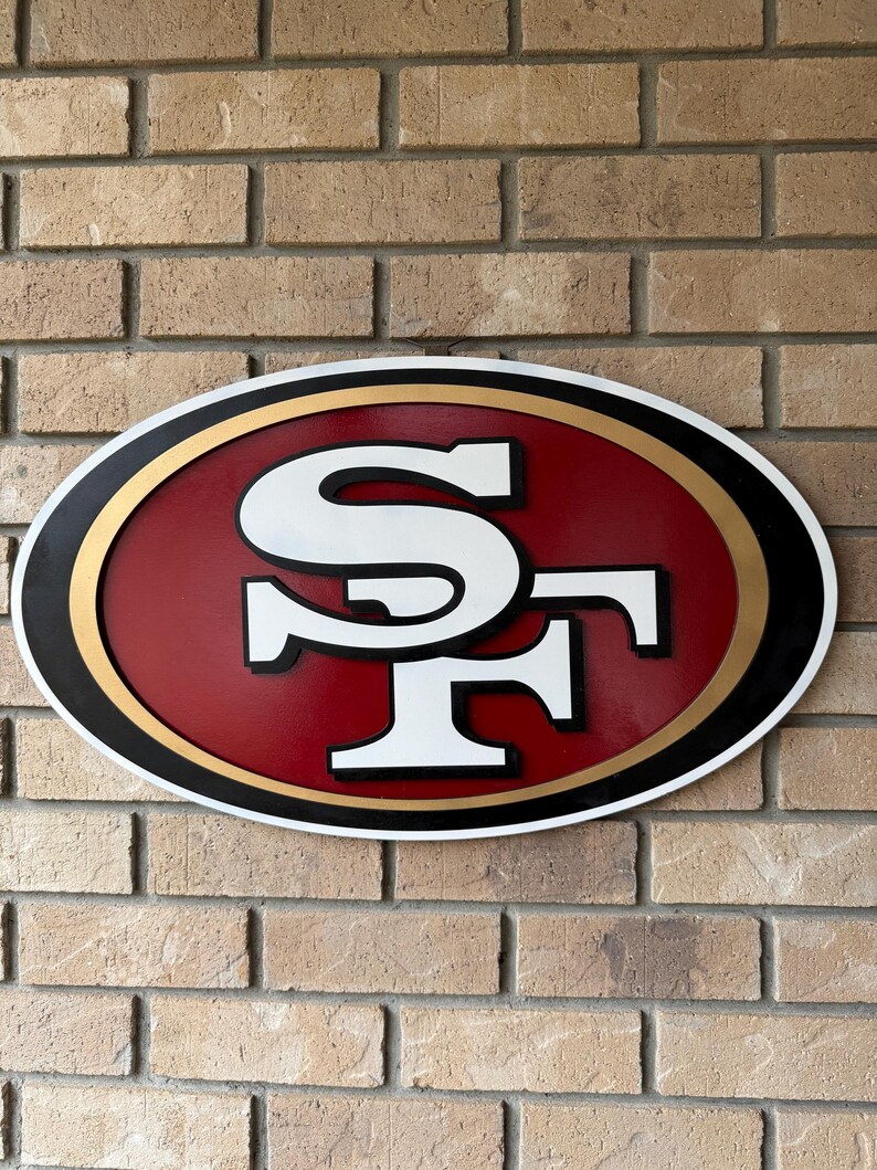 San Francisco 49ers 3D Wood Sports Sign - Etsy