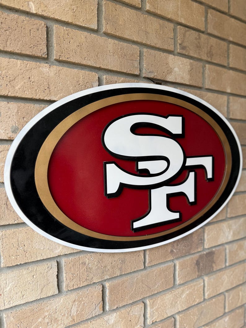 San Francisco 49ers 3D Wood Sports Sign - Etsy