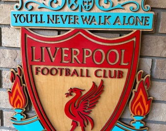 Liverpool FC 3d Wood Sports Sign