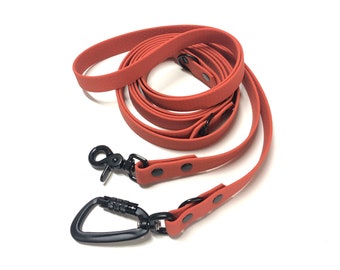 handsfree leash, 3-fach verstellbare Leine, 2cm breite Hundeleine auch mit Sicherheitskarabiner, Leine aus Hexa Gurtband