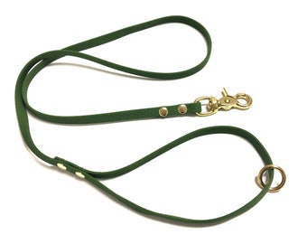 Thin dog leash with hand loop, 1 cm wide leash for dogs made of Hexa webbing, leash in your desired color