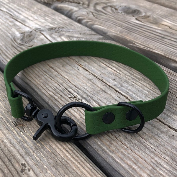 Carabiner collar for dogs // Designer dog collar // in many colors for girls and boys // with carabiner