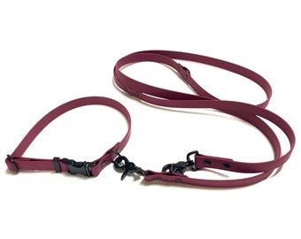 Collar and leash set made of Biothane, individually made for you and your dog in your desired length and color
