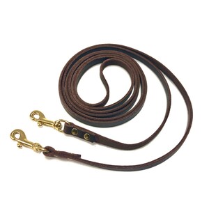 Zügel aus Leder mit individuellem Karabiner, 1,3 cm breite  - Große Farbauswahl und Karabinervielfalt