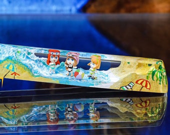 Cute Girls Spacebar Artisan Keycap, Resin Keycap Spacebar, Custom Keycaps, Artisan Keycap Spacebar, Custom Spacebar Keycap,  gifts