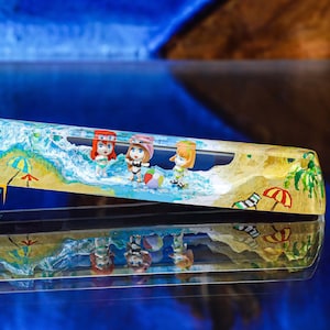 Cute Girls Spacebar Artisan Keycap, Resin Keycap Spacebar, Custom Keycaps, Artisan Keycap Spacebar, Custom Spacebar Keycap,  gifts