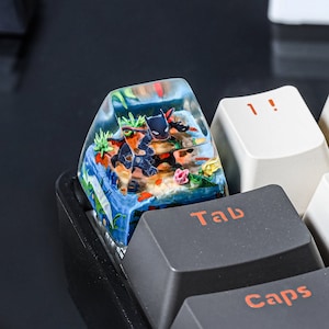 Anime-keycap voor mechanisch toetsenbord, Hero-keycap, anime-keycap, handgemaakte keycap, ambachtelijke keycap, aangepaste keycaps voor kersen Mx-toetsenbord
