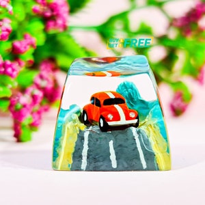 Tasti per auto, tasti per auto da corsa, tasti con profilo SA, tasti personalizzati, tasti artigianali, tasti Cherry MX, set di tasti in resina, idee regalo