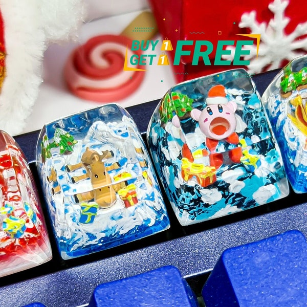 Christmas Custom Keycap, Reindeer keycap, Anime Keycap for Christmas, Custom Christmas keycap, Custom keycap, gift christmas