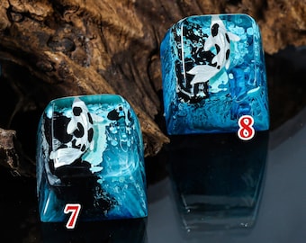 Blue koi keycap, Koi Fish for Cherry mx keycap, Custom keycap, Artisan keycap, Resin Keycap set, Gift ideas