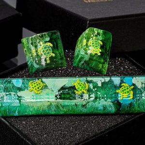 Sea turtle Spacebar, Turtle Resin OEM SA Profile Key Cap, Turtle keycap, For cherry MX keyboard, Custom spacebar, Gift ideas